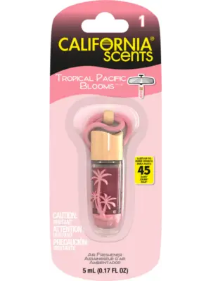 California Scents Tropical Pacific Blooms Hanging Vial Car Air Freshener - 1 Count