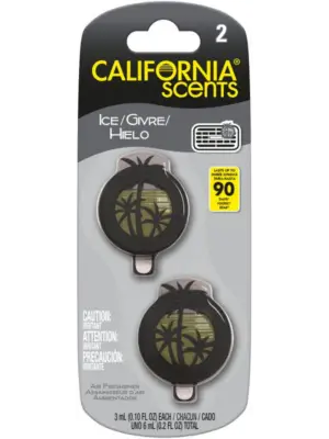 California Scents Ice Mini Diffuser Car Air Freshener - 2 Count