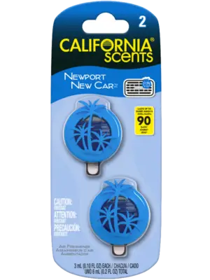 California Scents Newport New Car Mini Diffuser Car Air Freshener - 2 Count