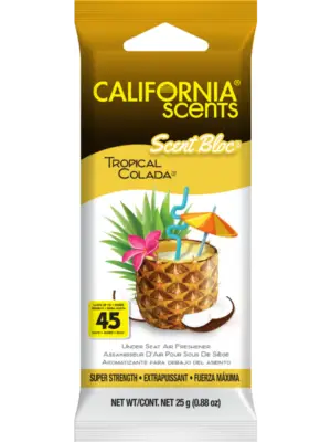 California Scents Scent Bloc Car Air Freshener, Tropical Colada Scent