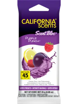 California Scents Scent Bloc Under-Seat Car Air Freshener, Purple Punch Scent