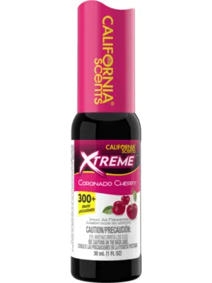 California Scents Xtreme Mini Car Air Freshener Spray, Coronado Cherry Scent, 1 fl oz Bottle