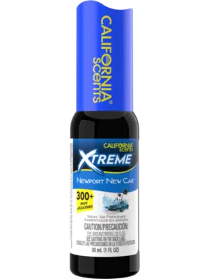 California Scents Xtreme Mini Car Air Freshener Spray, Newport New Car Scent, 1 fl oz Bottle