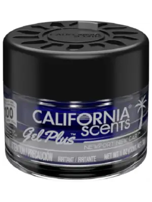 California Scents Gel Plus Car Air Freshener, Newport New Car Scent, 1 Count